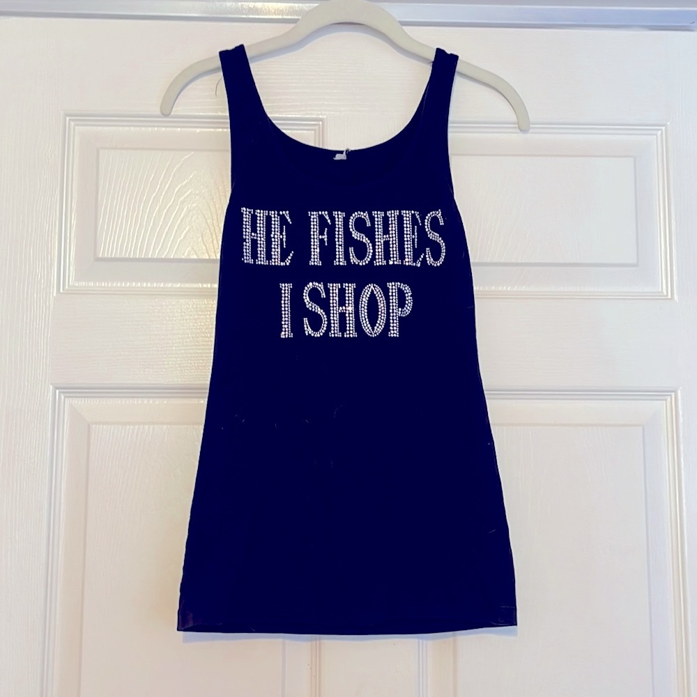 He fishes I Shop Tank Top